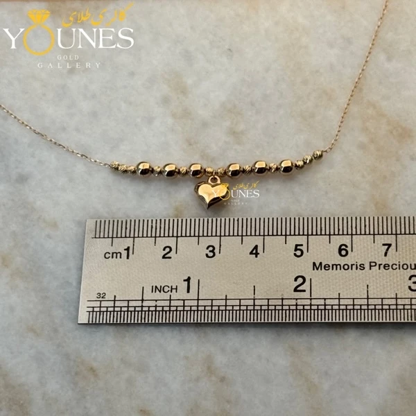 گردنبند طلا قلب و گوی